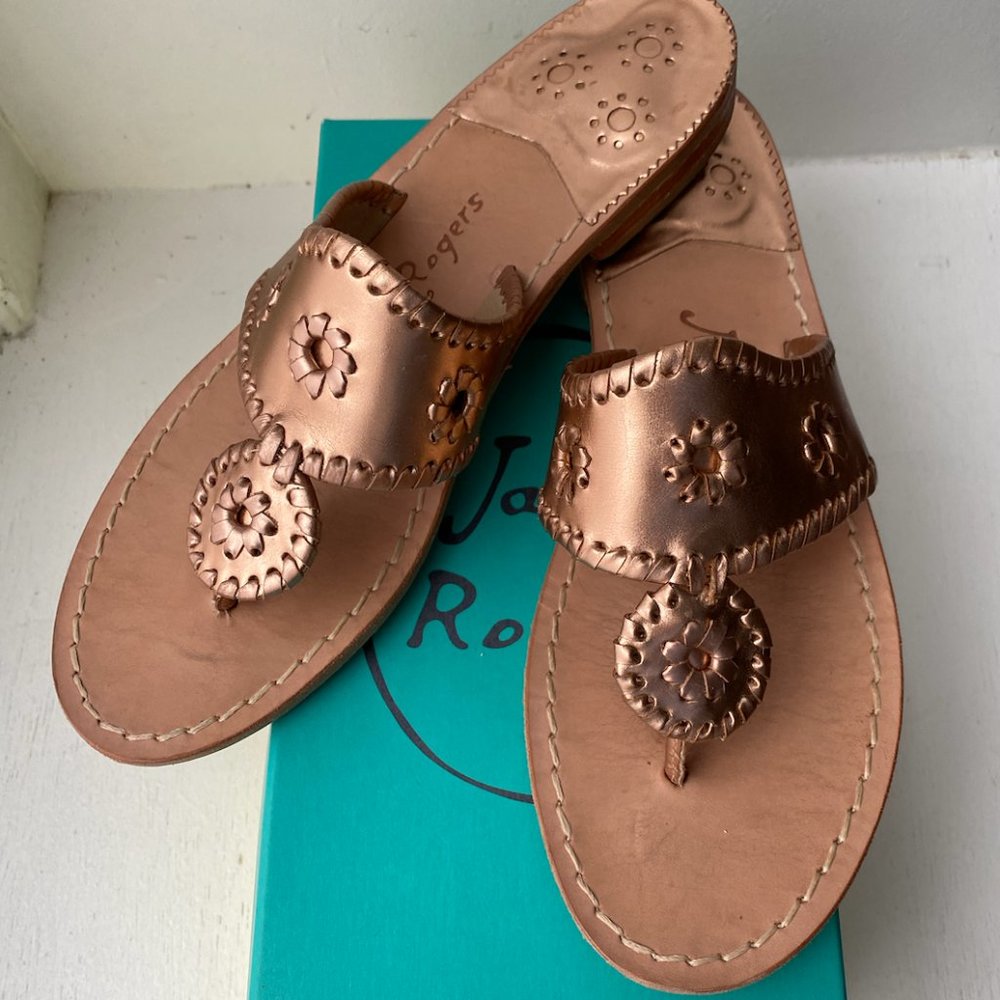 Jack Rogers West Hampton Sandal in Rose Gold